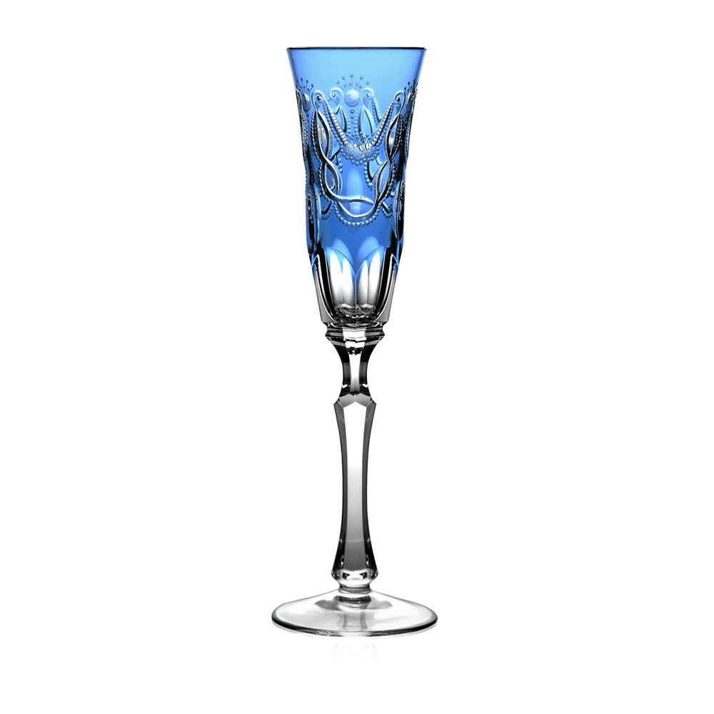 Saint Tropez Sky Blue Flute by Varga Crystal 