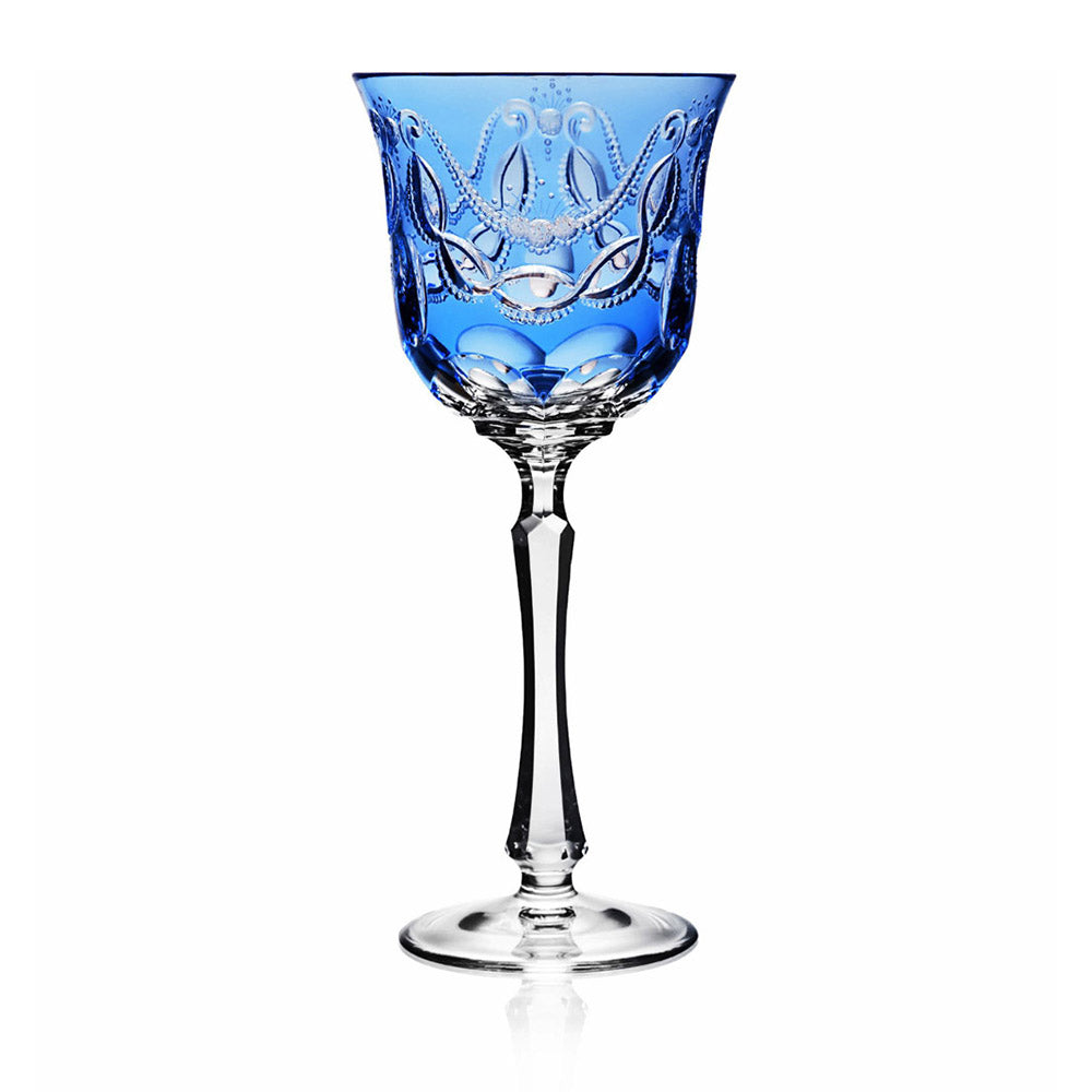 Saint Tropez Sky Blue Water Glass by Varga Crystal 