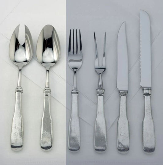 Salad Fork & Spoon Set - Georgian by Julie Wear 