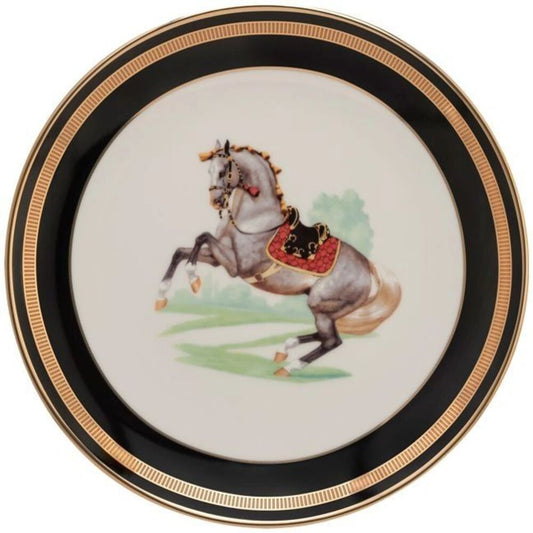 Salad Plate Imperial Horse Rearing Gray by Julie Wear 