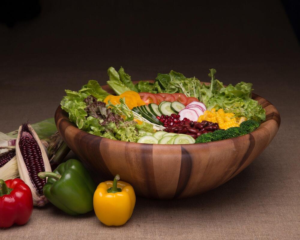 Salinas Style Wooden Acacia Salad Bowl Large by Arthur Court Designs