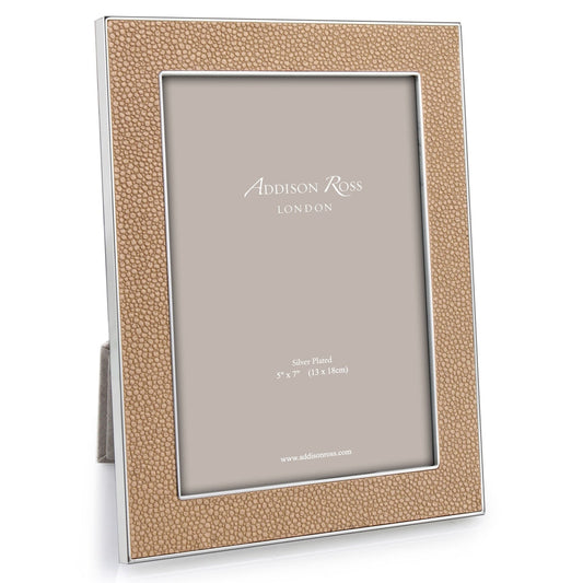 Sand Shagreen & Silver Picture Frame 24mm by Addison Ross