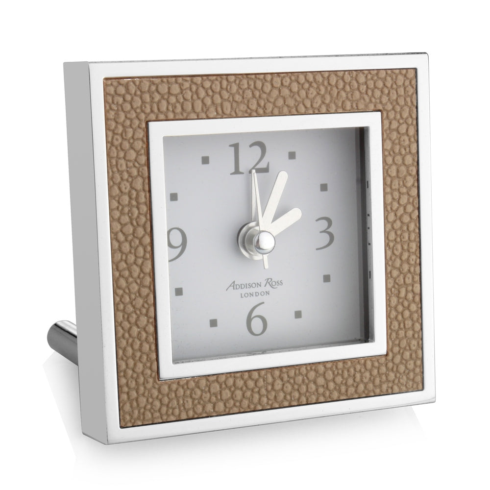 Sand Shagreen Square Silent Alarm Clock by Addison Ross