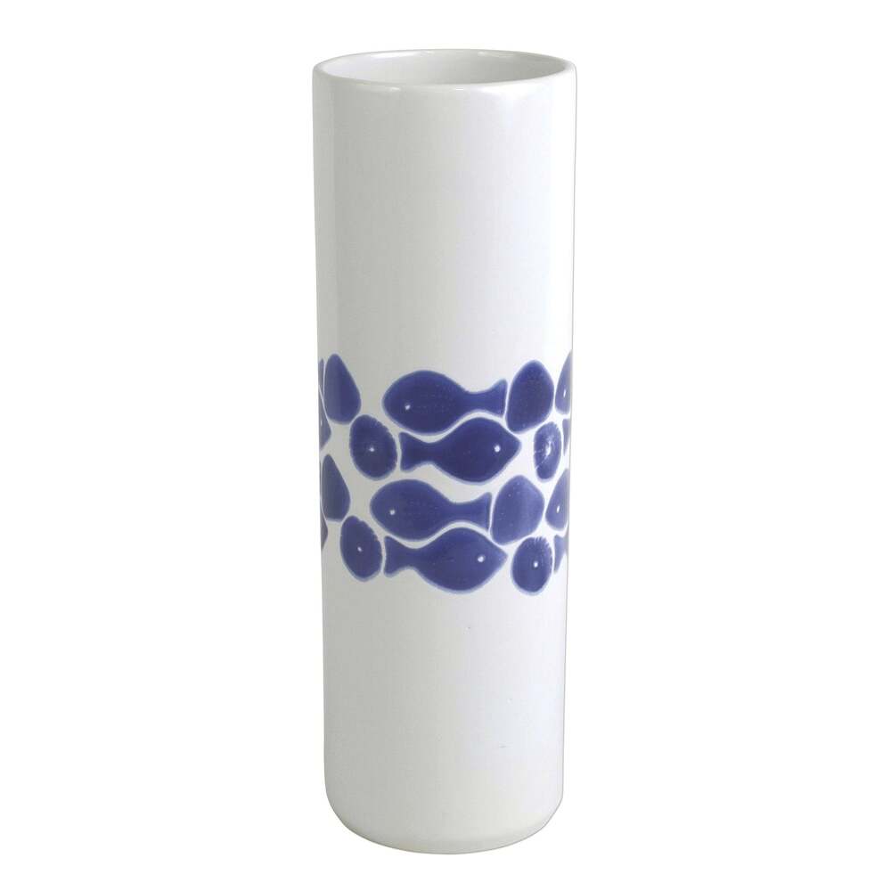 Santorini Fish Tall Vase by VIETRI 