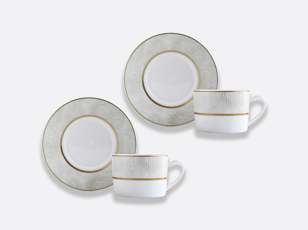 Sauvage Or Tea Cup & Saucer Gift Box - 5 Oz by Bernardaud 1