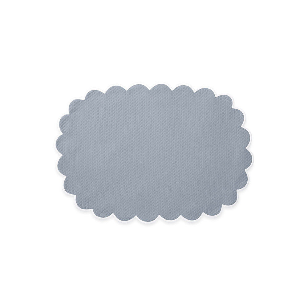 Savannah Gardens Placemat set of 4 Hazy Blue Oval 
