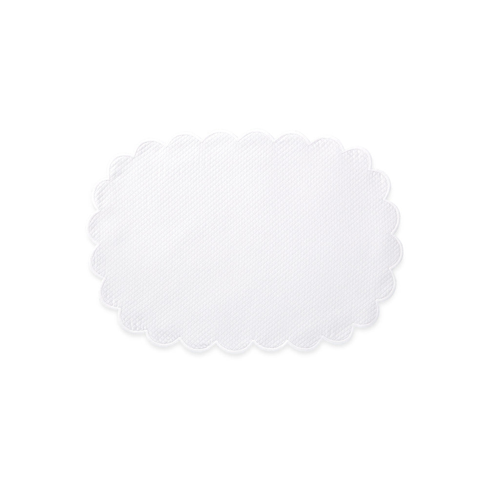 Savannah Gardens Placemat set of 4 White Oval 