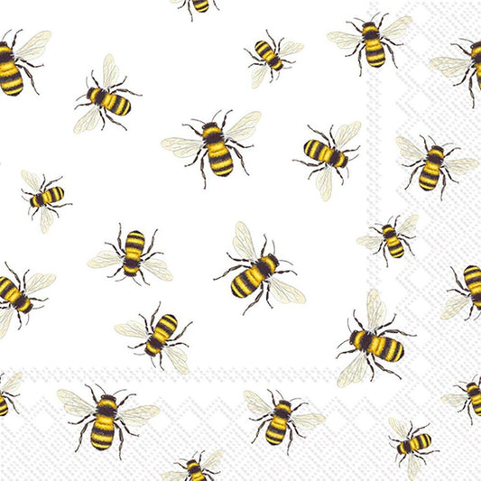 Save The Bees Cocktail Napkin By Boston International by Mariposa 