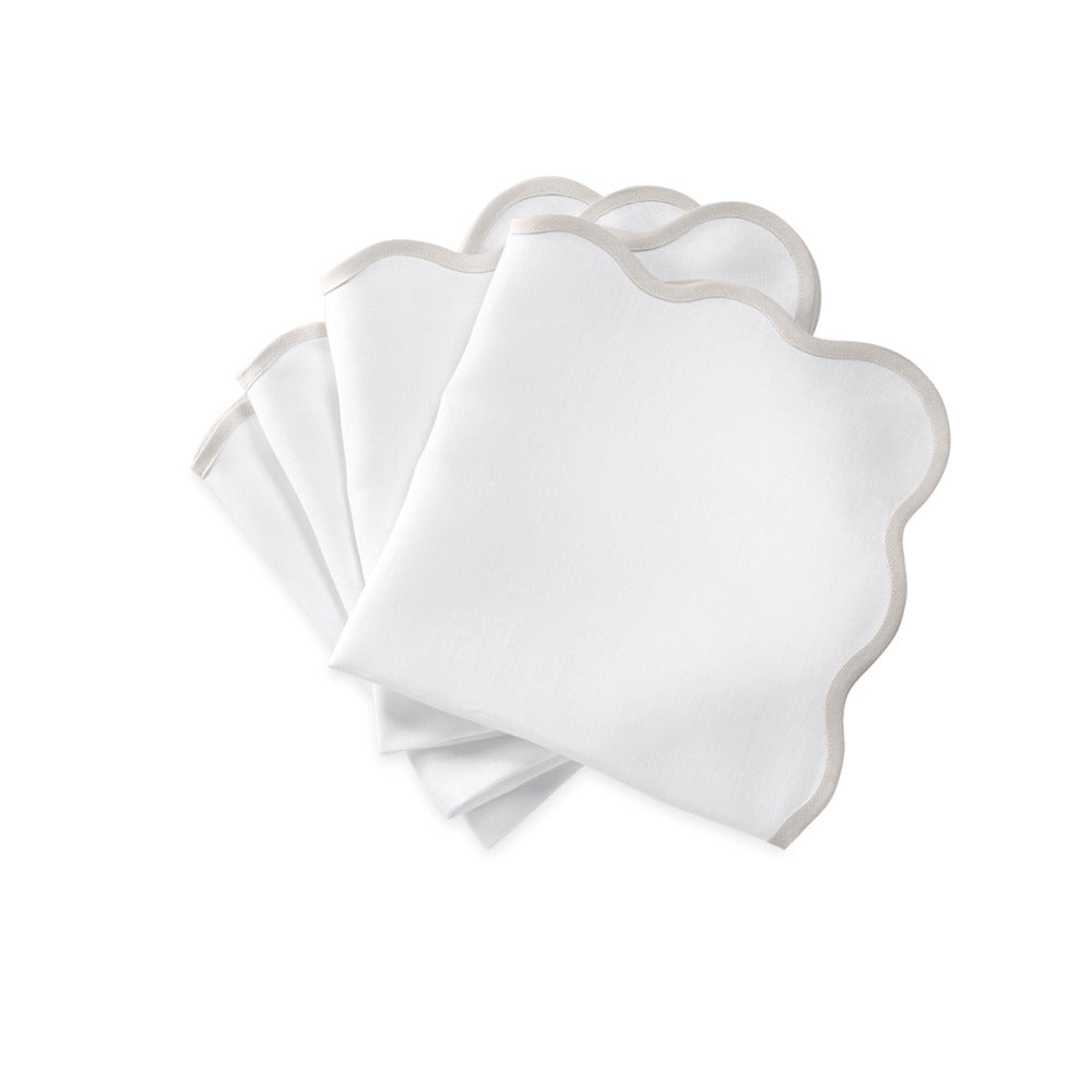 Scallop Edge Napkin set of 4 Classic Grey 