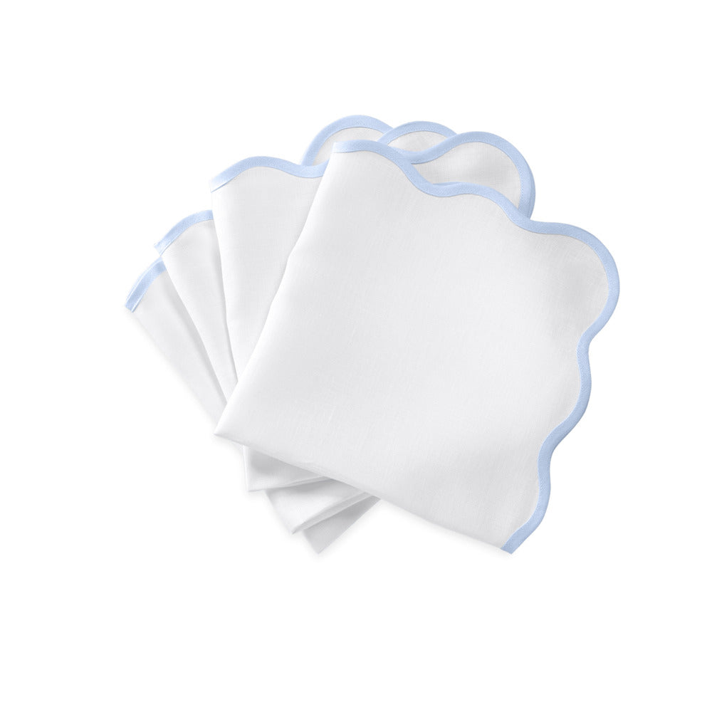 Scallop Edge Napkin set of 4 Ice Blue 