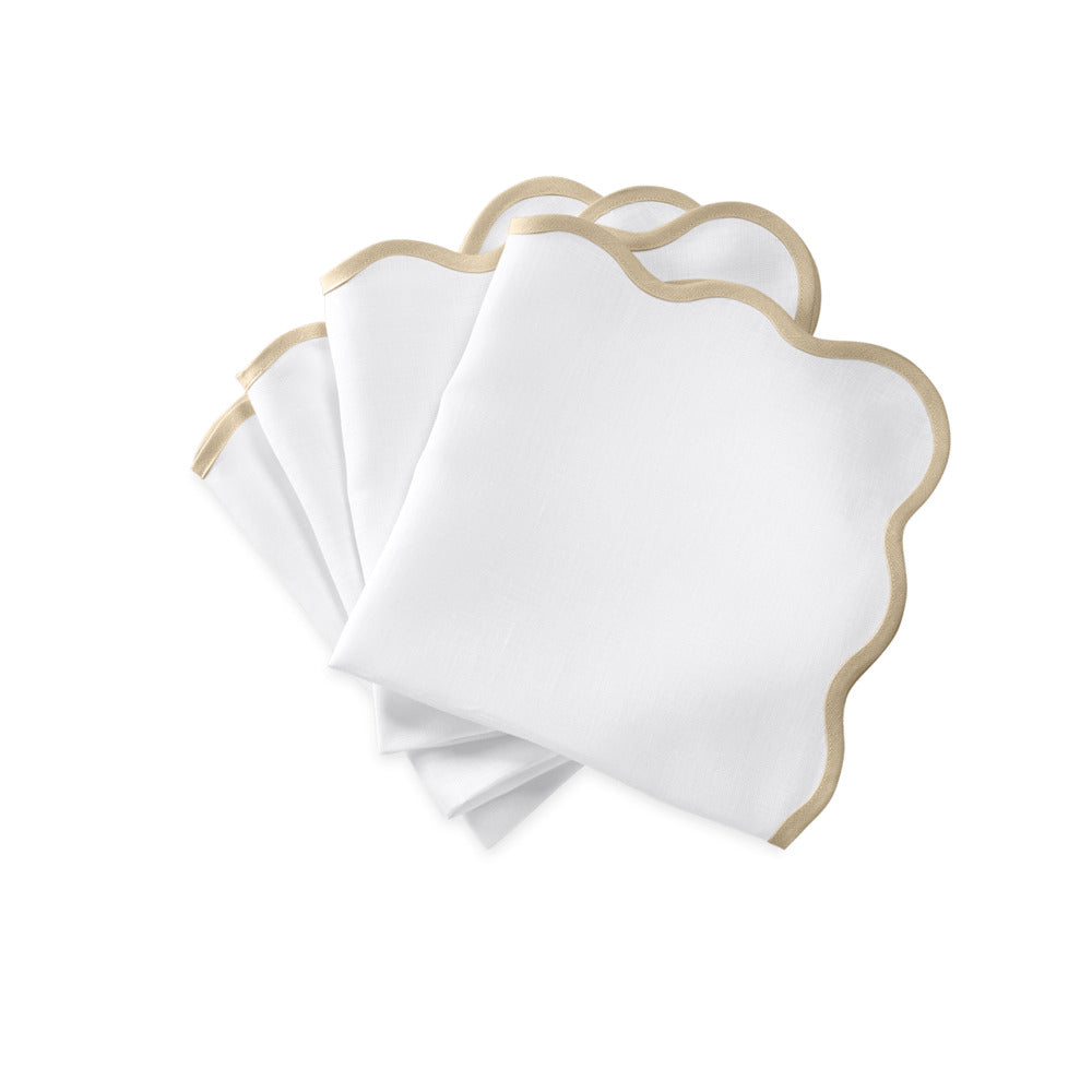 Scallop Edge Napkin set of 4 Oat 