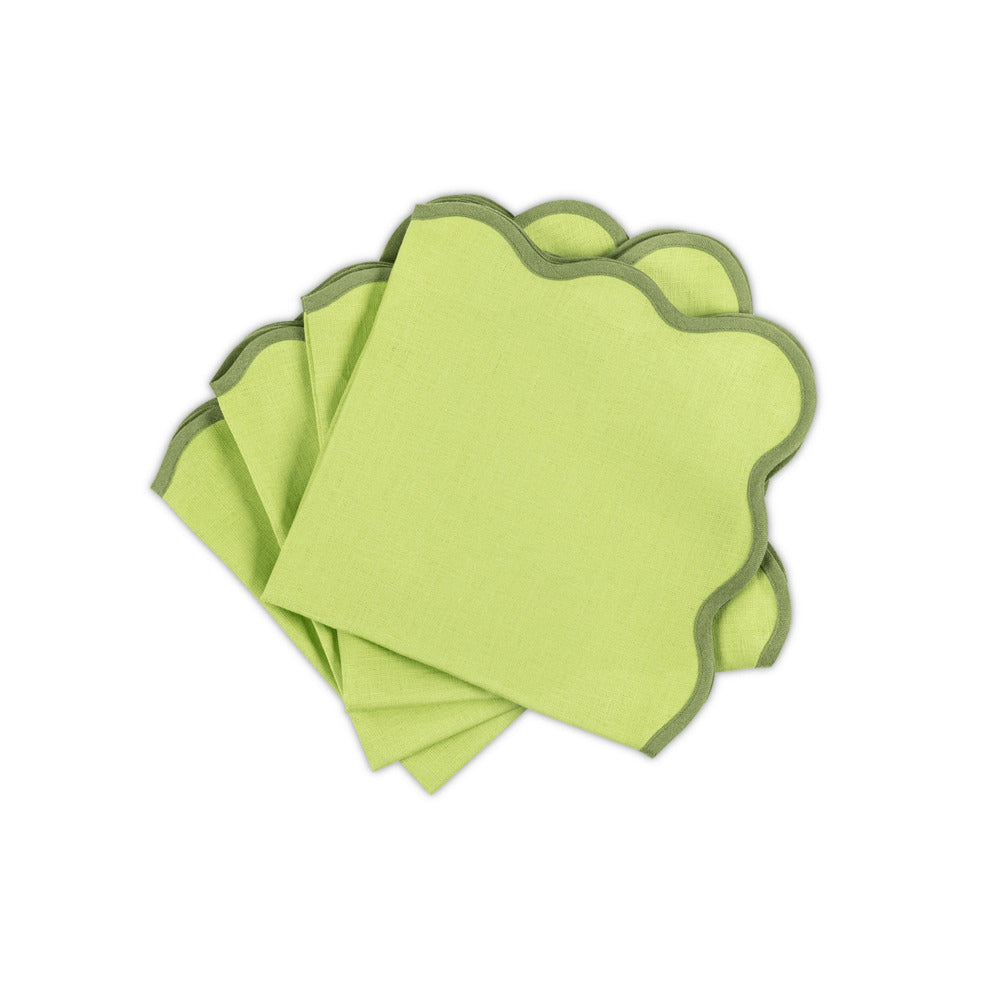 Scallop Edge Napkin set of 4 Peridot & Grass 