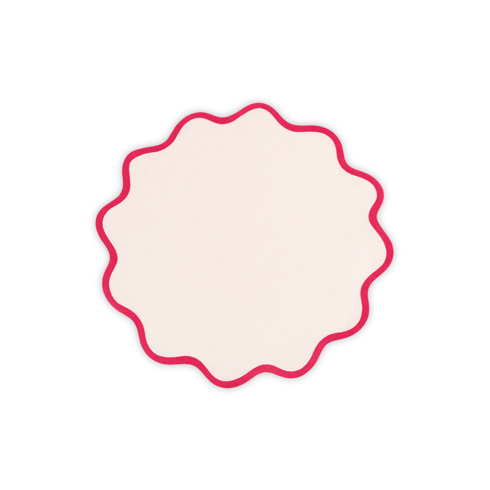 Scallop Edge Placemat set of 4 Pink & Azalea Circle 