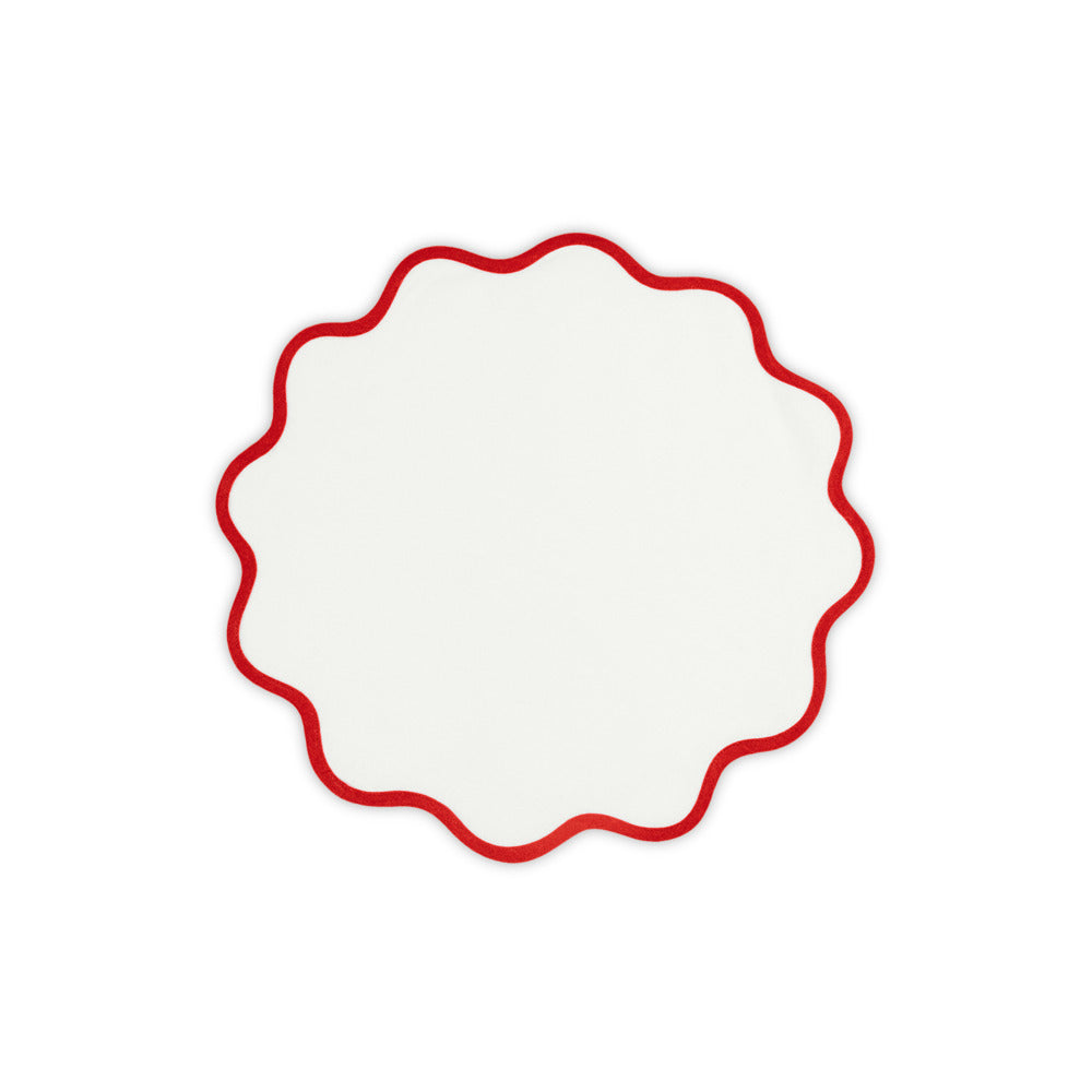 Scallop Edge Placemat set of 4 Scarlet Circle 