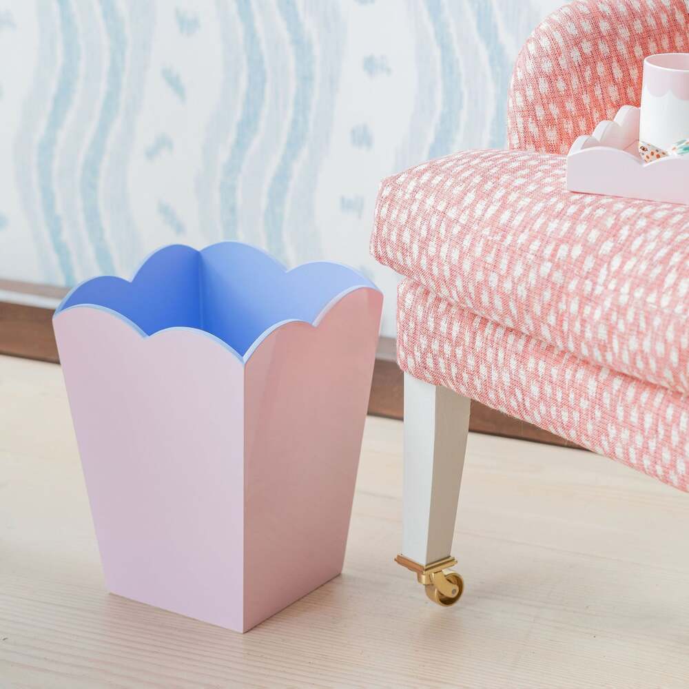 Scalloped Lacquer Bin - Pink & Blue by Addison Ross Additional Image-2