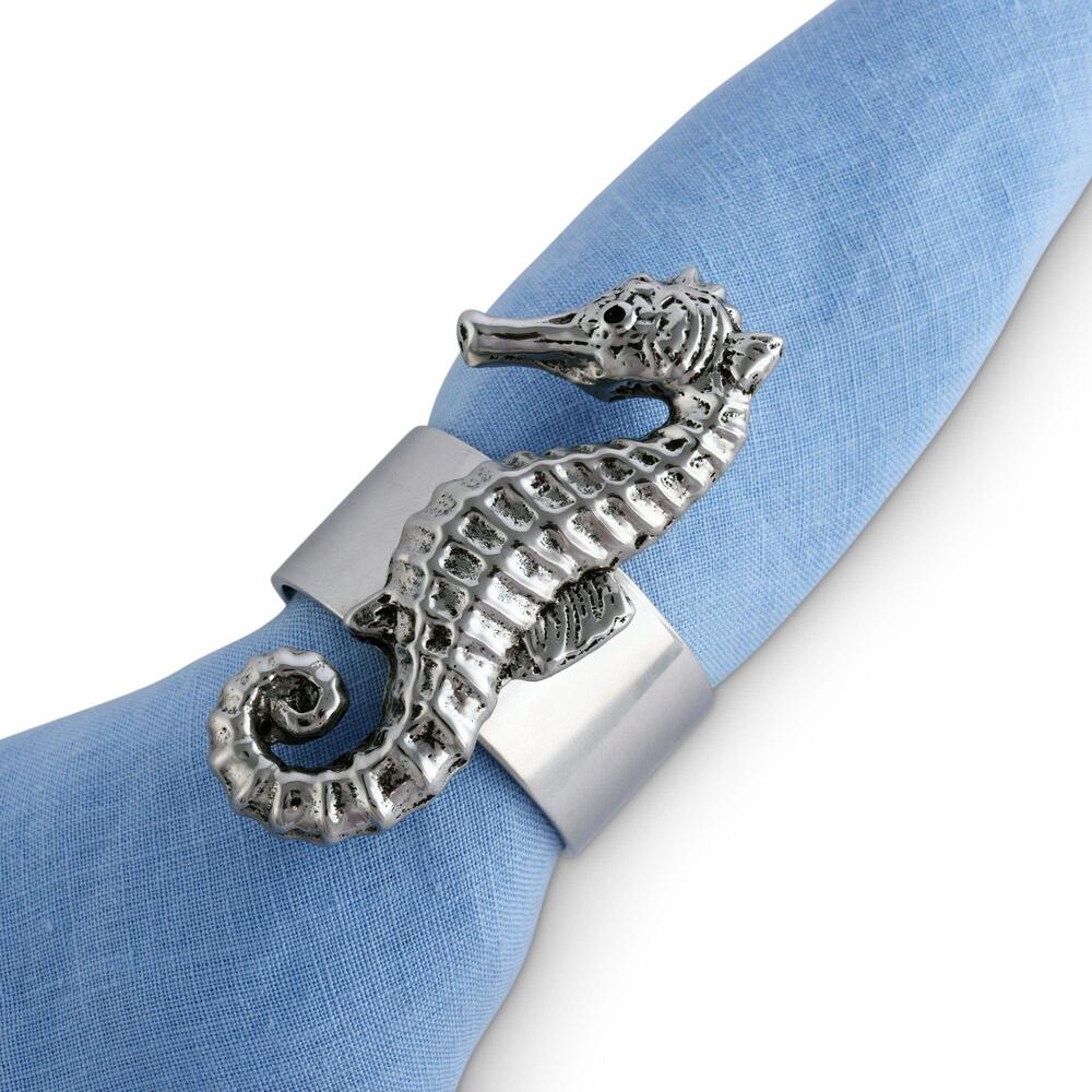 Sea Horse Napkin Rings - Set of 4 by Arthur Court Designs 1