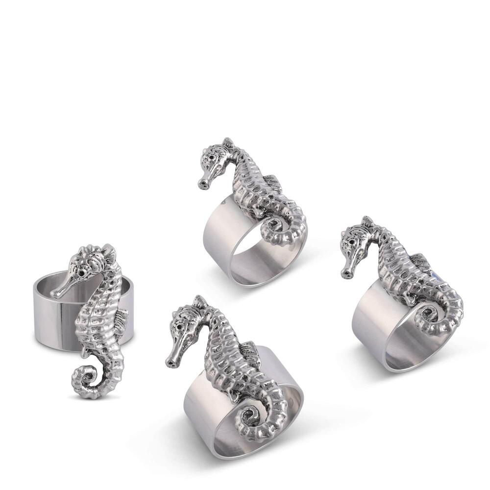 Sea Horse Napkin Rings - Set of 4 by Arthur Court Designs