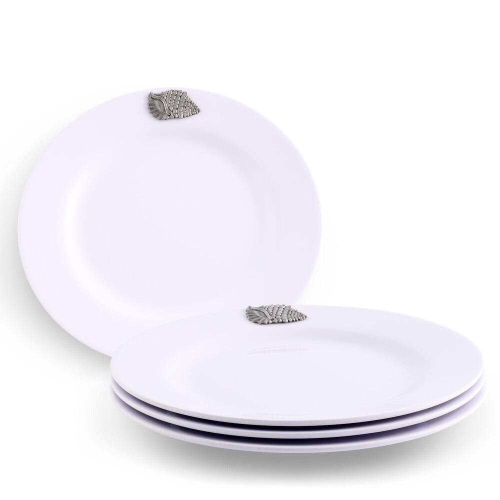 Sea Shell Melamine Lunch Plates - Set of 4 by Arthur Court Designs