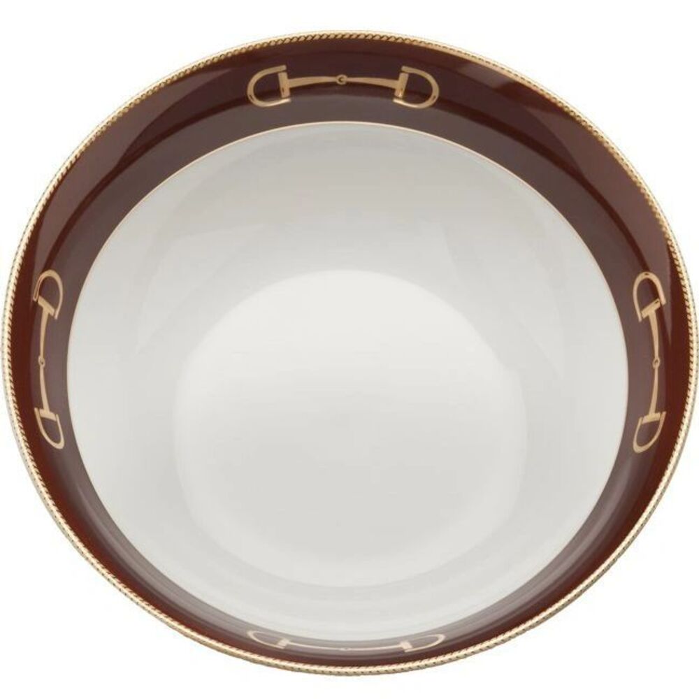 Serve Bowl Cheval Chestnut Brown by Julie Wear 