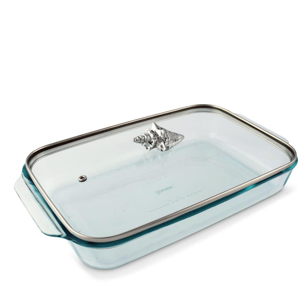 Shell Lid with Pyrex 3 Quart Baking Dish by Arthur Court Designs