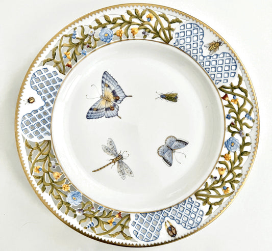 SHL18 - Large Blue 12.5" Lace Plate by Anna Weatherley