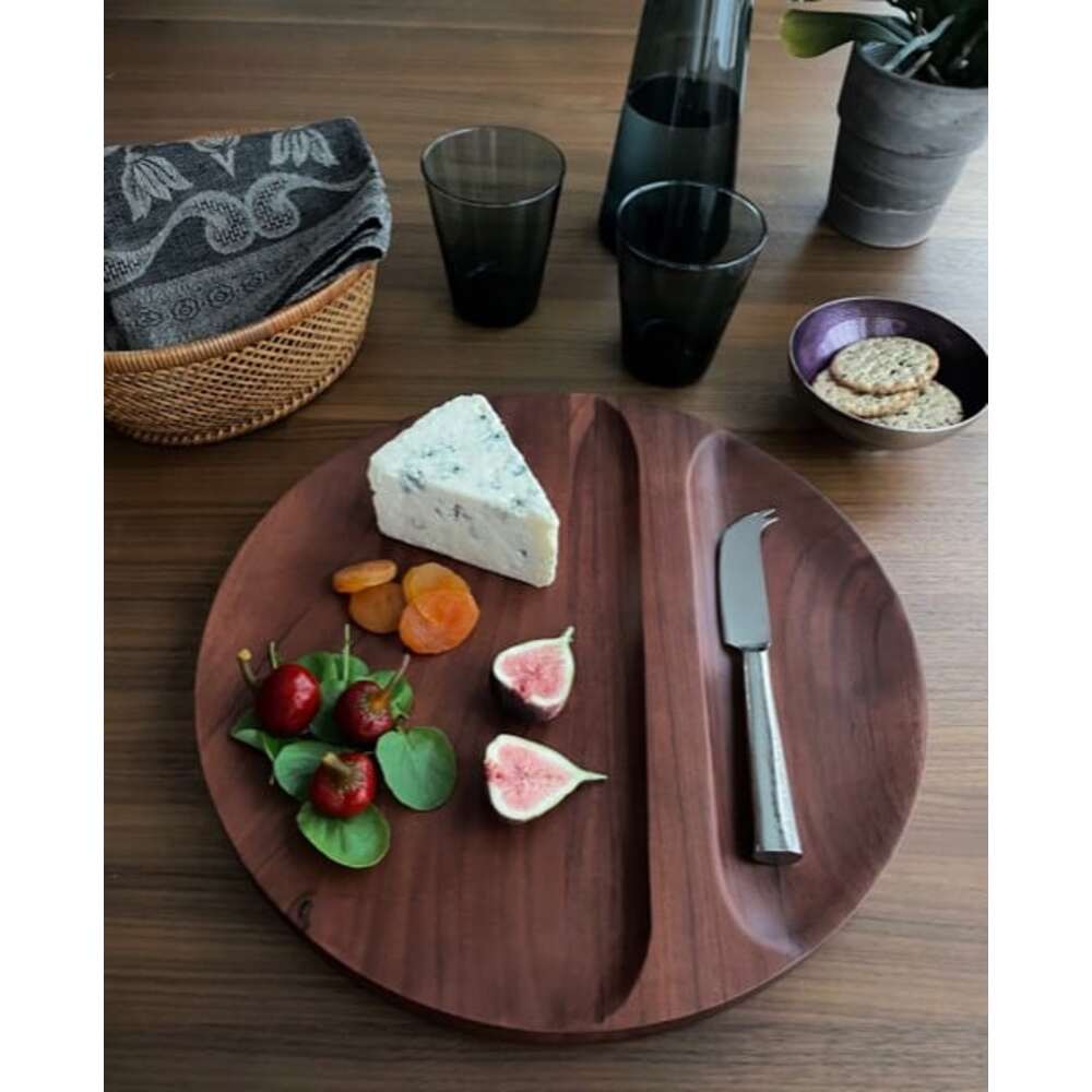 Sierra Divided Wood Tray 13" D by Mary Jurek Design Additional Image -3