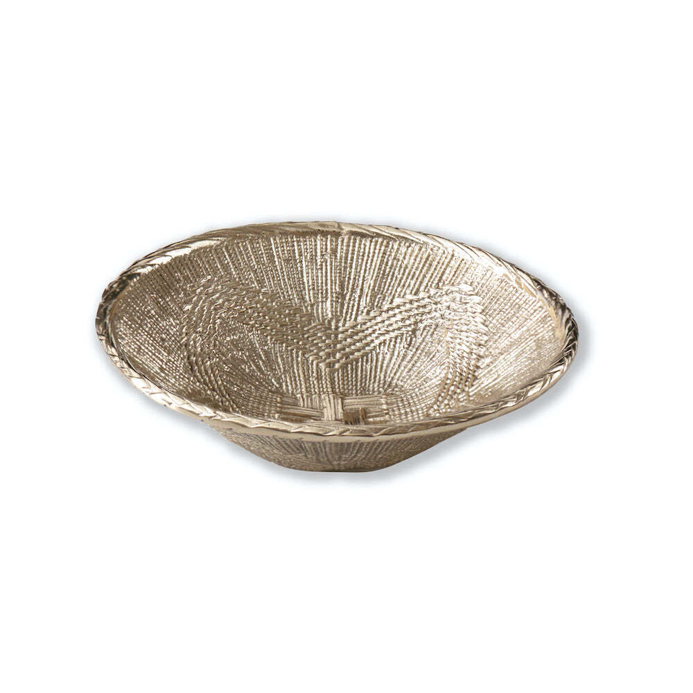 Sierra Modern African Basket Medium Bowl - Gold by Beatriz Ball 1