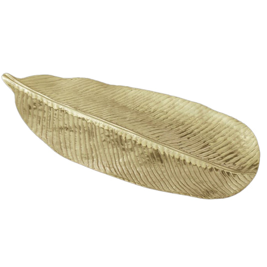 Gold Jungle Leaf Platter (Large) by Beatriz Ball