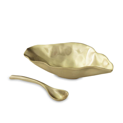 Sierra Modern Maia Medium Bowl with Spoon - Gold by Beatriz Ball 1