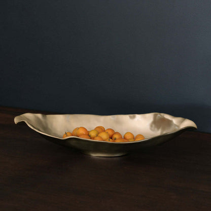 Sierra Modern Maia Medium Long Oval Bowl - Gold by Beatriz Ball 2