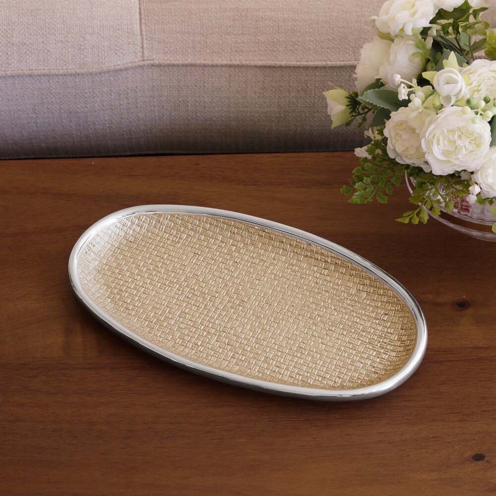 Sierra Modern Nassau Oval Platter - Gold by Beatriz Ball 