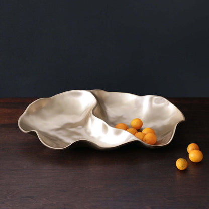 Sierra Modern Onyx Double Dip Bowl - Gold by Beatriz Ball 2