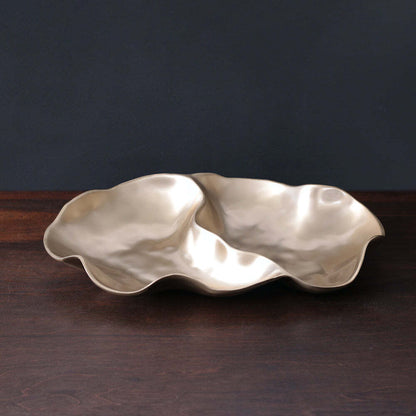 Sierra Modern Onyx Double Dip Bowl - Gold by Beatriz Ball 