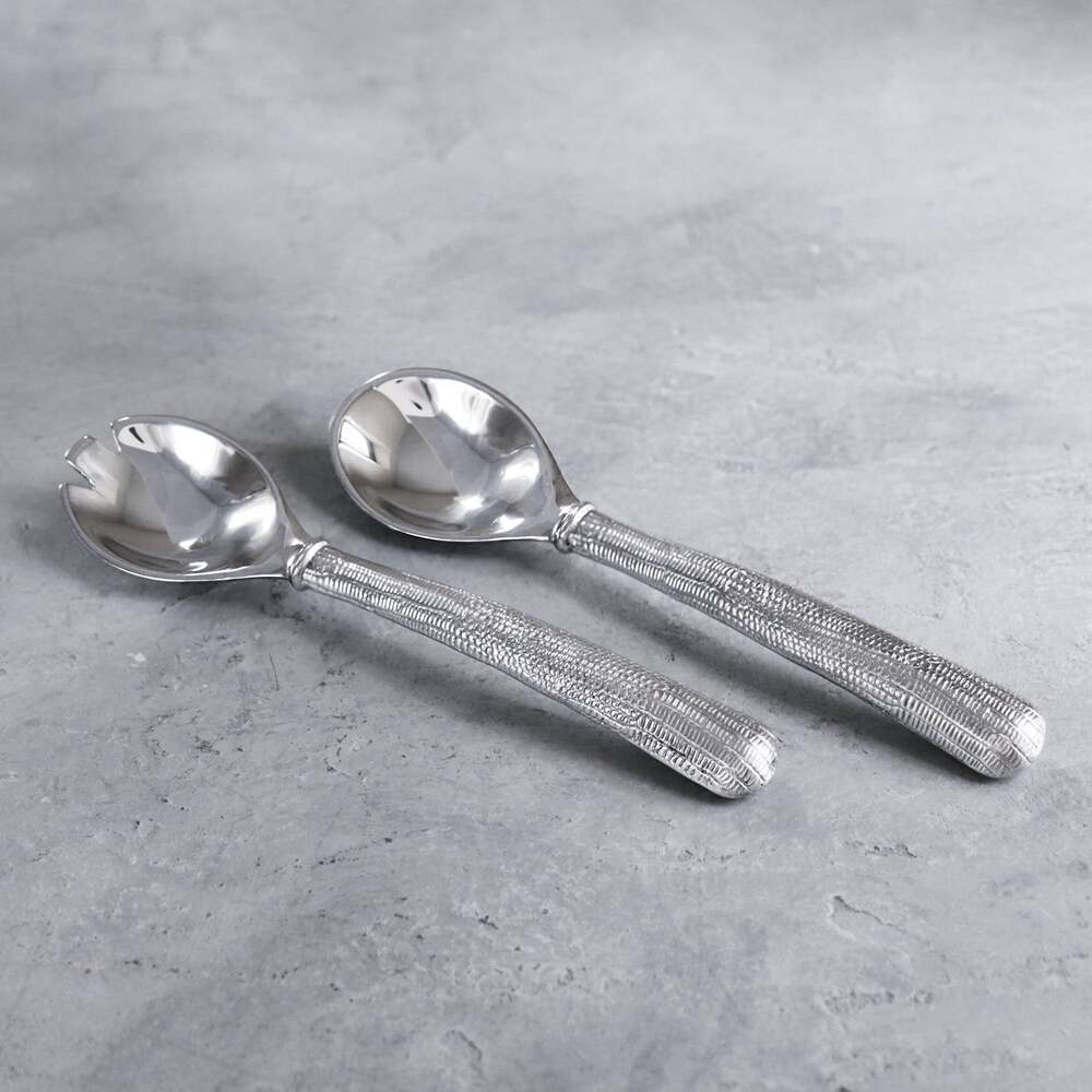 Sierra Modern Python Large Salad Servers - Gunmetal by Beatriz Ball 