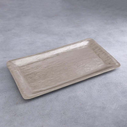 Sierra Modern Strie Long Rectangular Tray - Gold by Beatriz Ball 