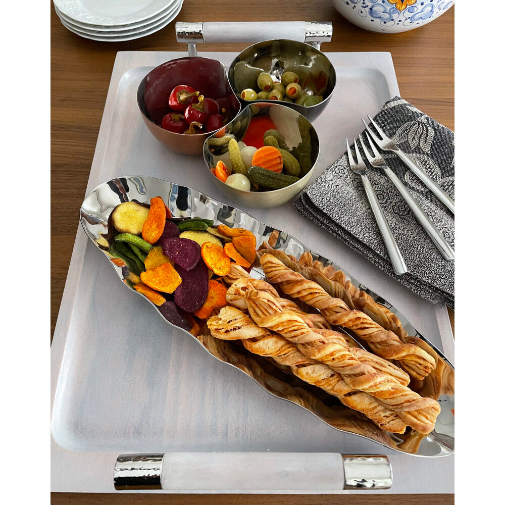 Sierra Whitewashed Wood Tray by Mary Jurek Design Additional Image -2