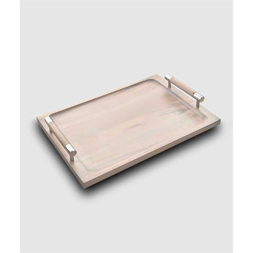 Sierra Whitewashed Wood Tray by Mary Jurek Design 