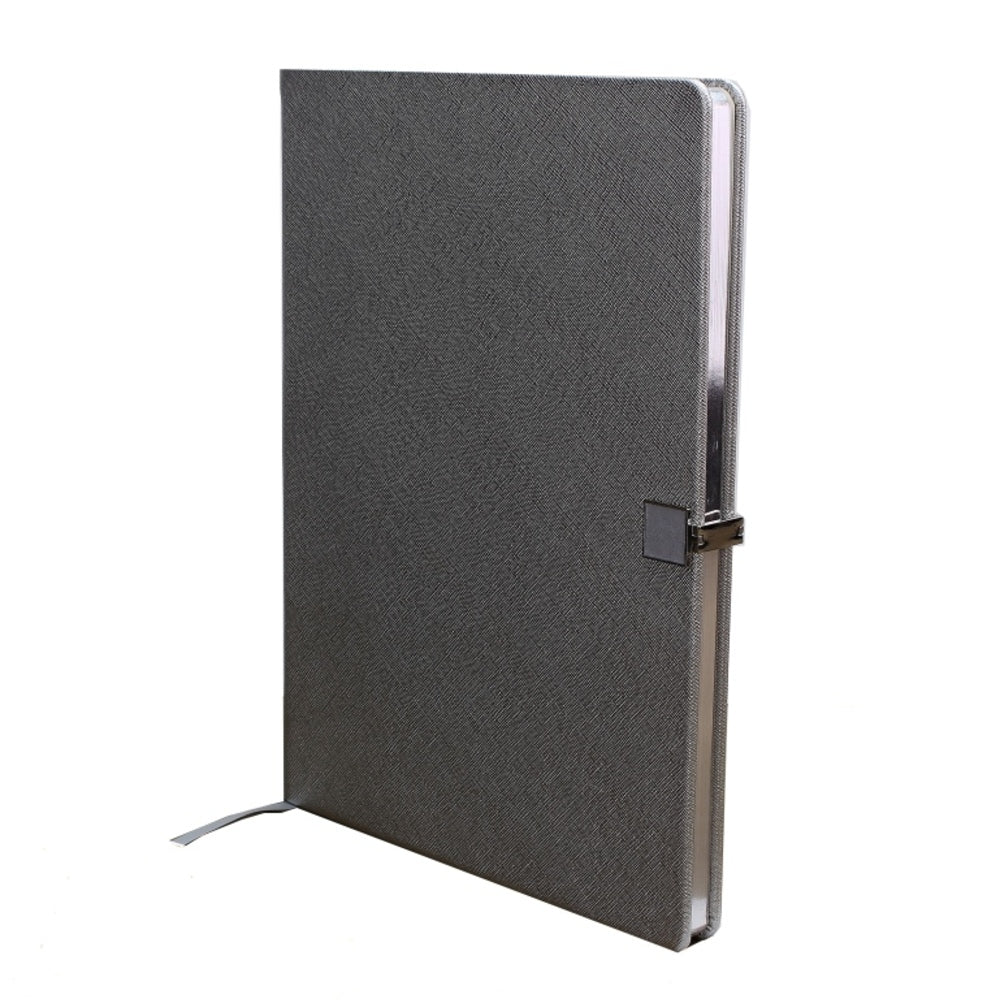Silver & Silver A4 Notebook by Addison Ross