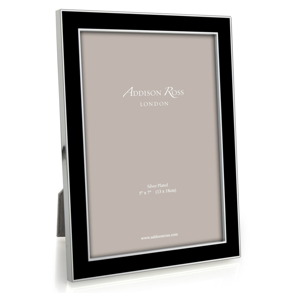 Silver Trim Black Enamel Picture Frame 15mm by Addison Ross