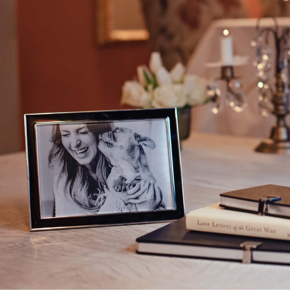 Silver Trim Black Enamel Picture Frame 15mm by Addison Ross Additional Image-3