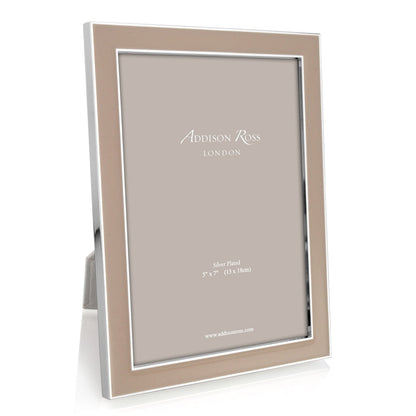 Silver Trim Cappuccino Enamel Picture Frame 15mm by Addison Ross