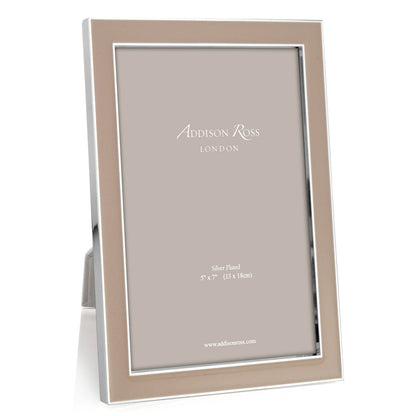 Silver Trim Cappuccino Enamel Picture Frame 15mm by Addison Ross