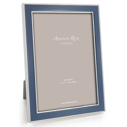 Silver Trim Denim Blue Enamel Picture Frame 15mm by Addison Ross