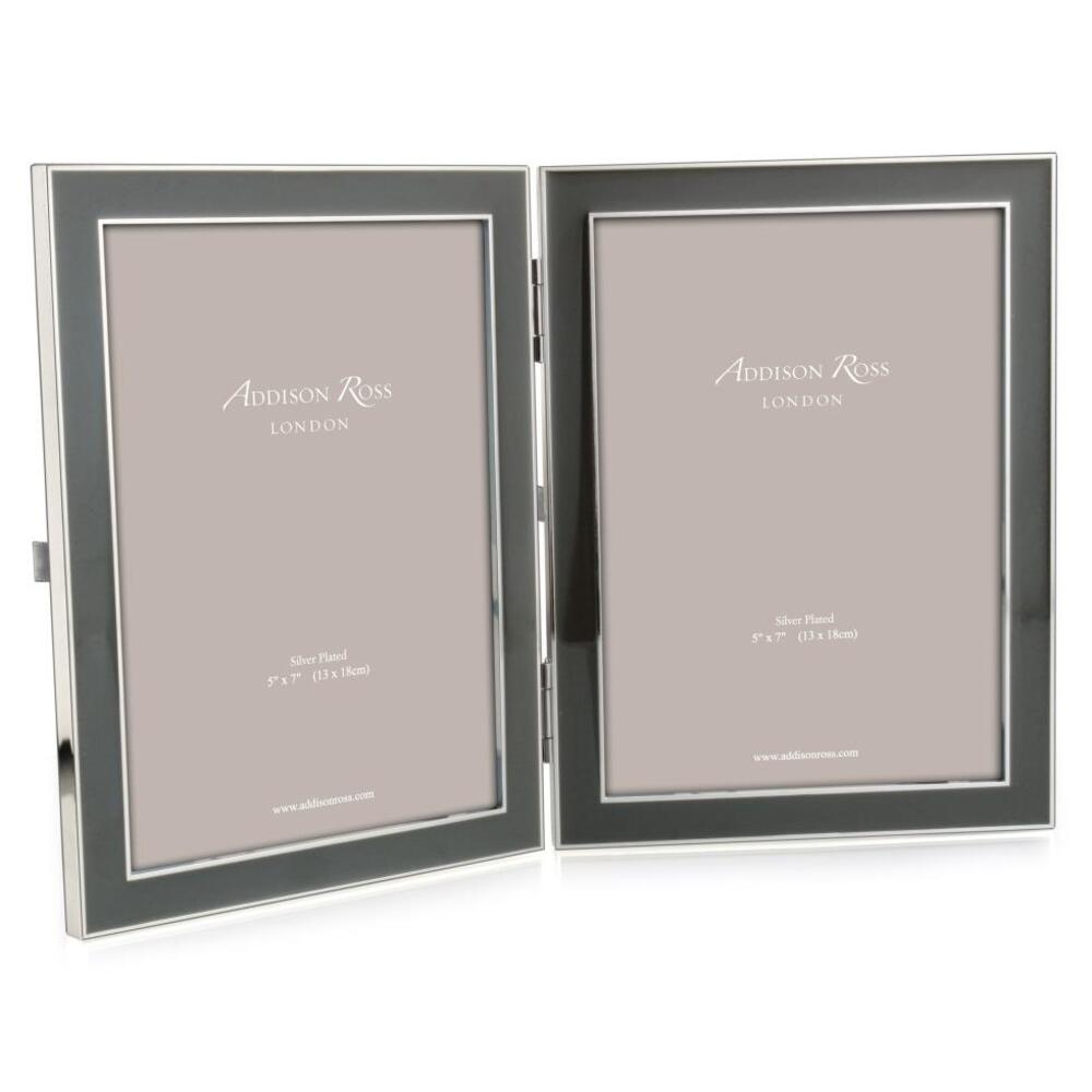 Silver Trim, Double Chiffon Enamel Picture Frame 15mm by Addison Ross