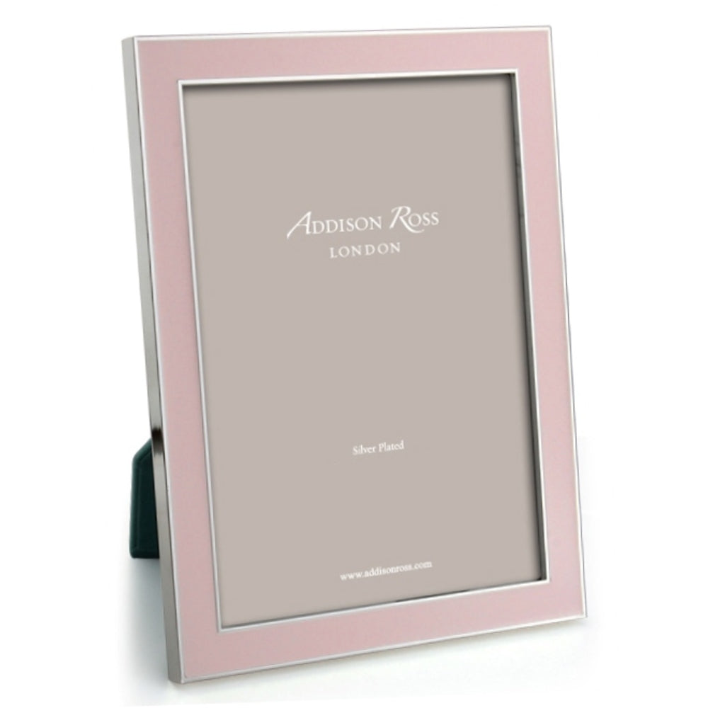 Silver Trim Light Pink Enamel Picture Frame 15mm by Addison Ross