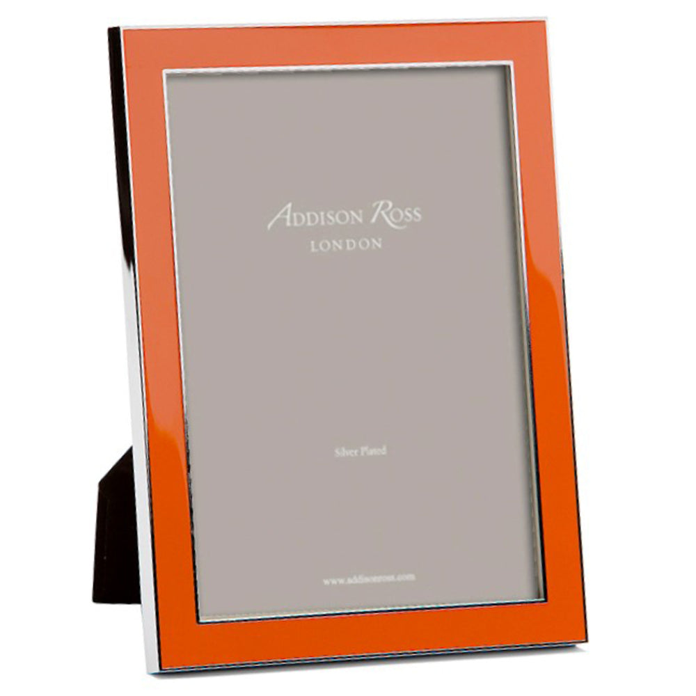 Silver Trim Orange Enamel Picture Frame 15mm by Addison Ross