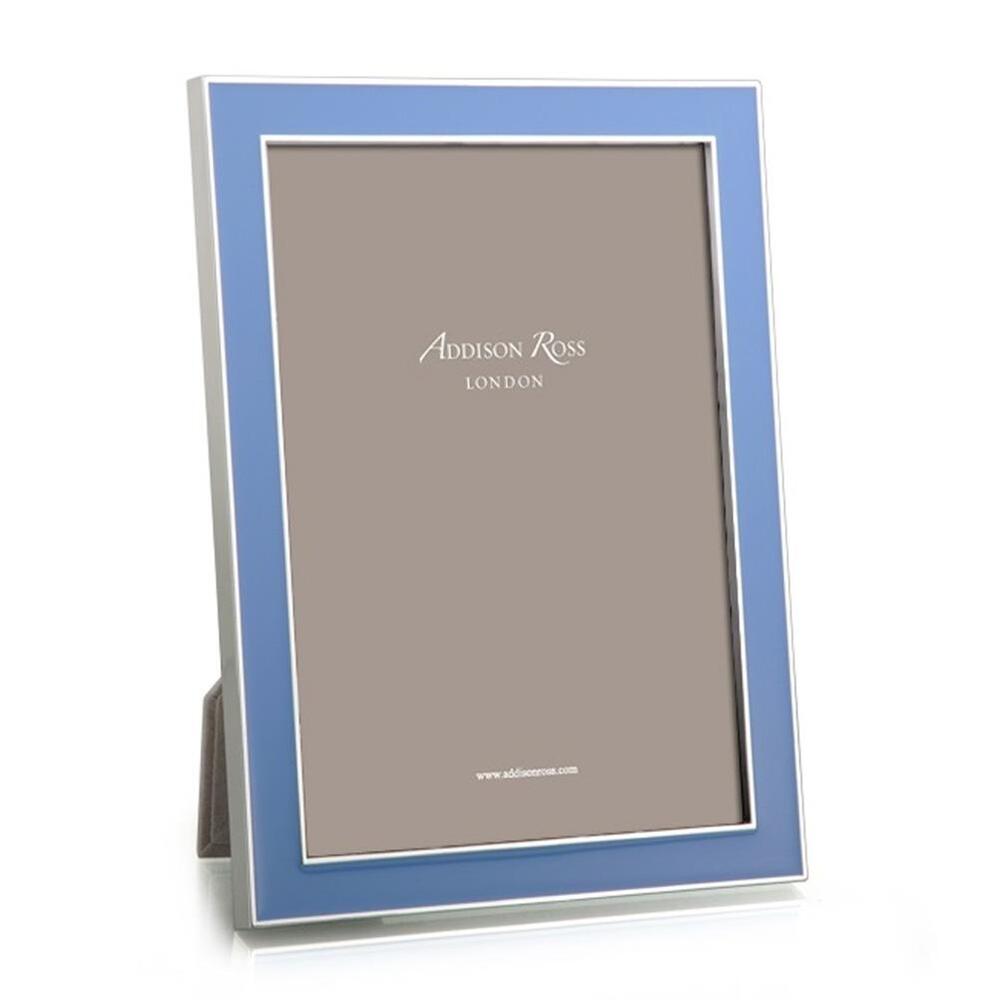 Silver Trim Periwinkle Blue Enamel Picture Frame 15mm by Addison Ross