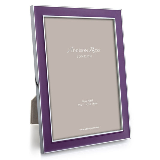 Silver Trim Purple Enamel Picture Frame 15mm by Addison Ross