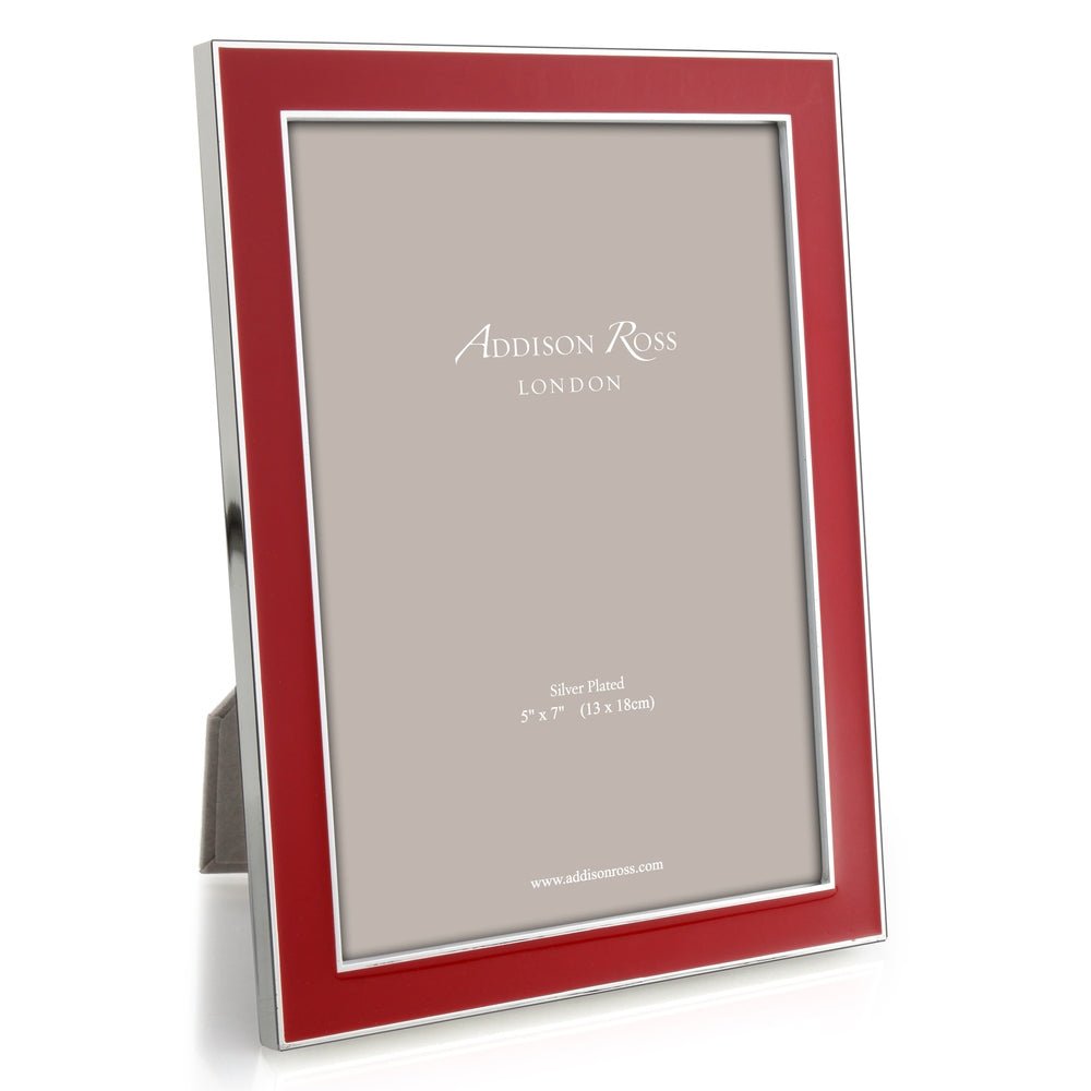 Silver Trim Red Enamel Picture Frame 15mm by Addison Ross