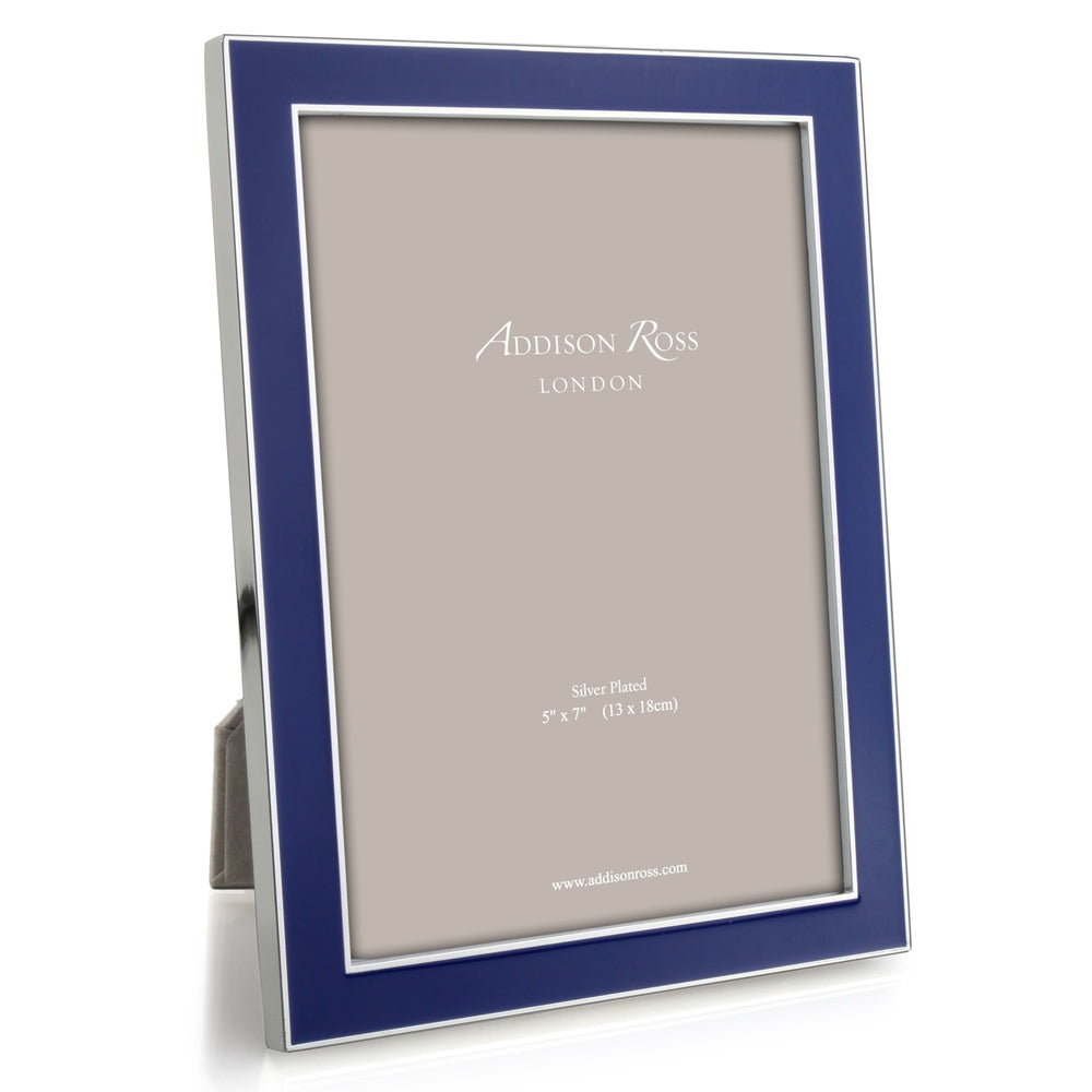 Silver Trim Royal Blue Enamel Picture Frame 15mm by Addison Ross